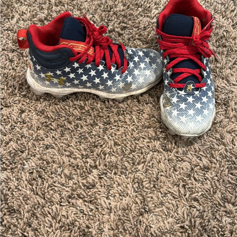 Boys Under Armour Football Cleats - Patriotic